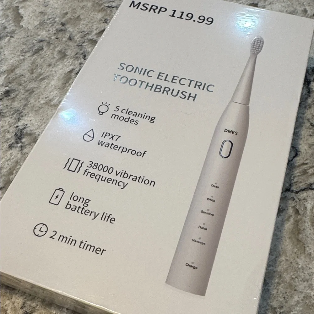 DMES DY-640 Sonic Electric Toothbrush 5 Modes USB Rechargeable NWT